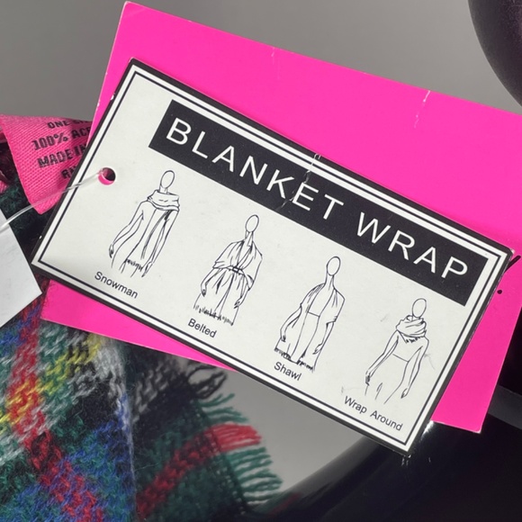 Betsey Johnson Multicolor Plaid Wrap - Picture 7 of 10